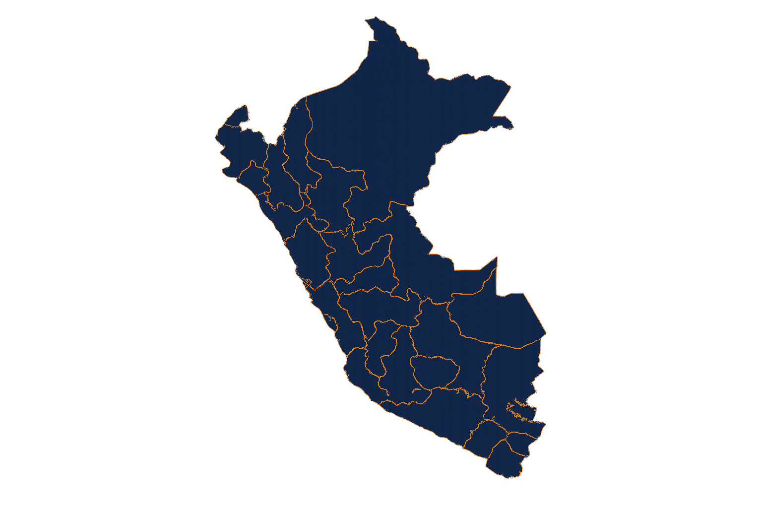 Mapa del Peru con la ubicacion del Centro Poblado San Luis (Minera San Luis II) en Sancos, Lucanas, Ayacucho